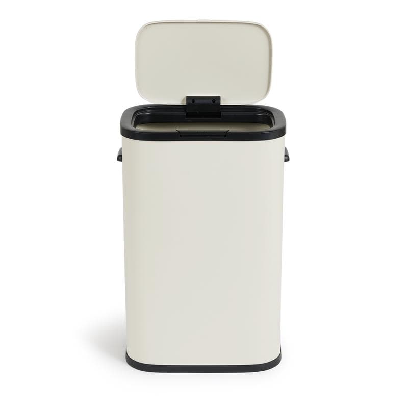 Poubelle avec ouverture à pression - 60 l - blanc crème