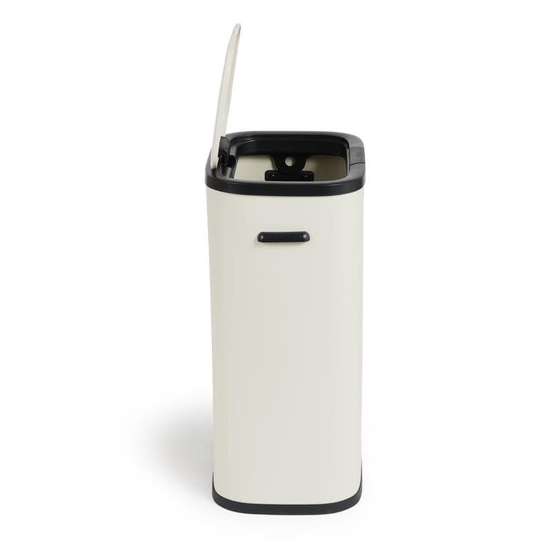 Poubelle avec ouverture à pression - 60 l - blanc crème