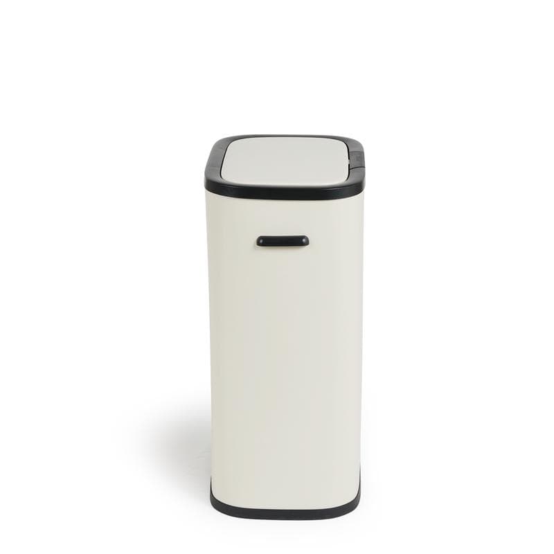 Poubelle avec ouverture à pression - 60 l - blanc crème