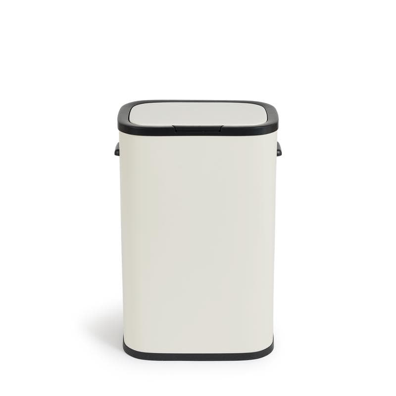 Poubelle avec ouverture à pression - 60 l - blanc crème