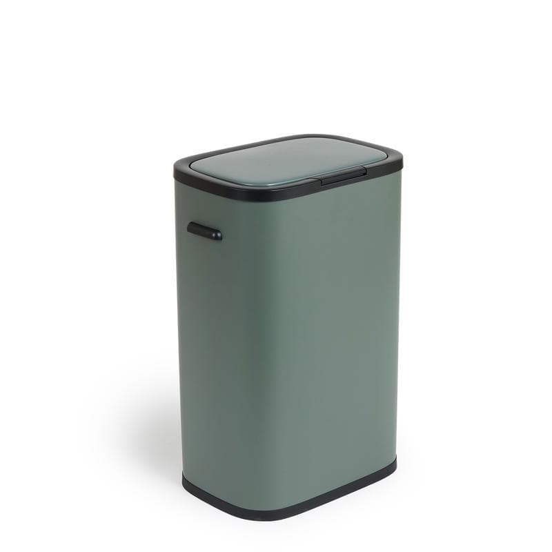 Prullenbak met drukdeksel - 60 liter - donkergroen-1