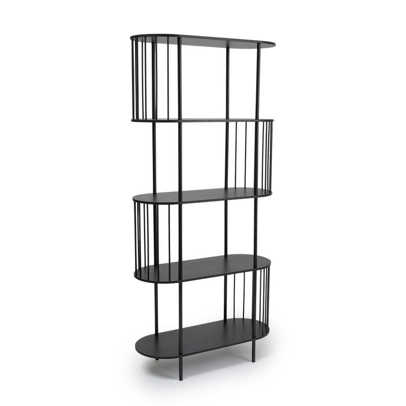 Wandkast Hoxton 5-laags - zwart