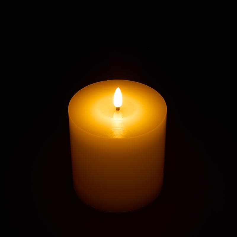 Luxe set ledkaarsen 7-delig - crème-wit