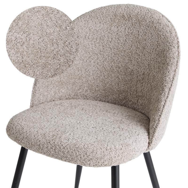 Stoelen bouclé - 2 stuks - Soft Taupe