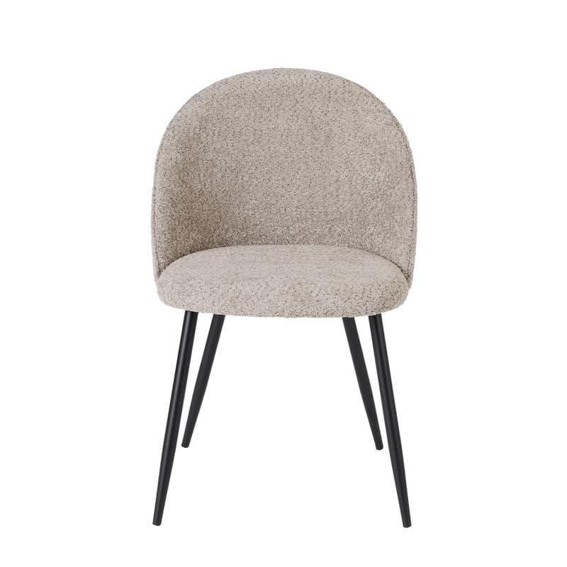 Stoelen bouclé - 2 stuks - Soft Taupe