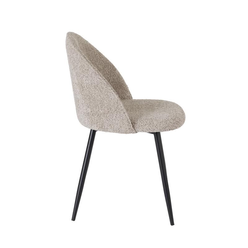Stoelen bouclé - 2 stuks - Soft Taupe