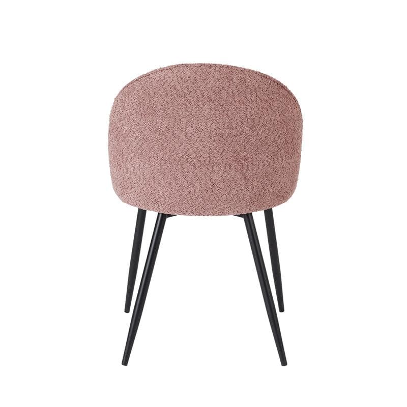 Stoelen bouclé - 2 stuks - Smokey Rose