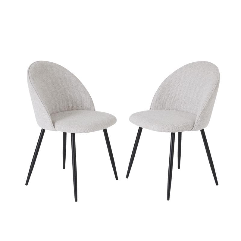 Lot de 2 chaises en chenille - Silver Grey
