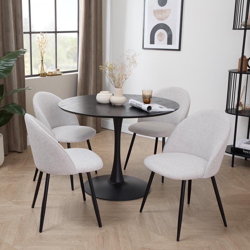 Eetkamerstoelen Chenille - 2 stuks - Silver Grey