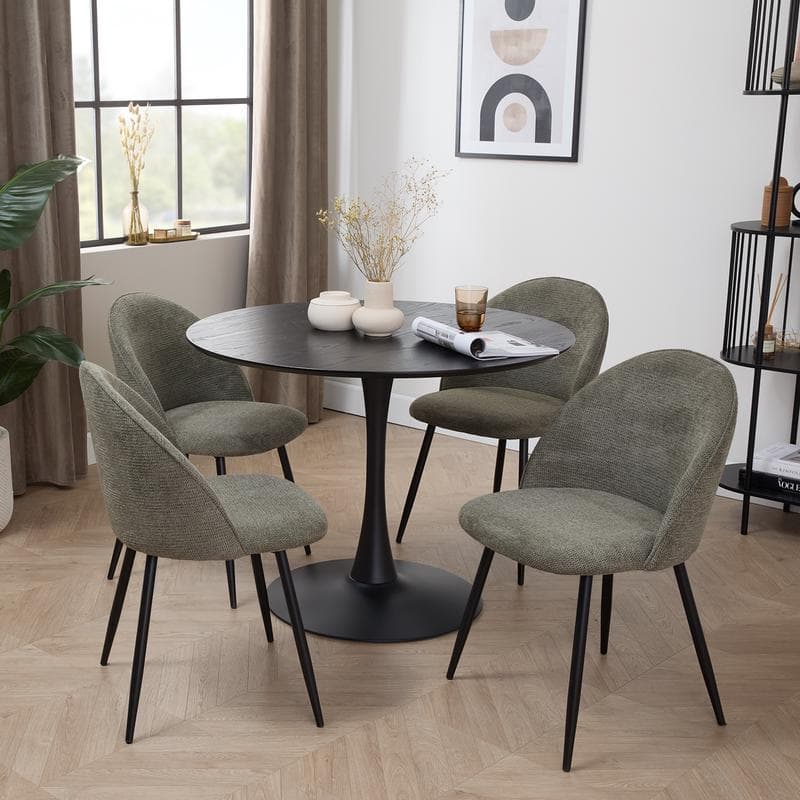 Lot de 2 chaises en chenille - Smokey Olive