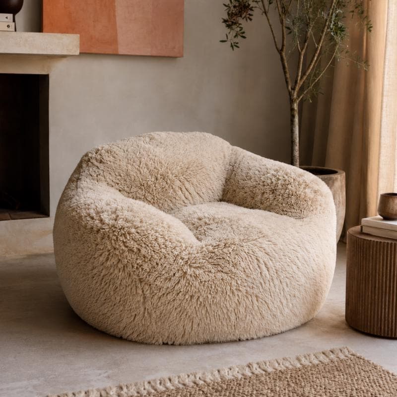 Fauteuil en fausse fourrure