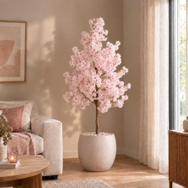 Plante artificielle - cerisier en fleurs 160 cm