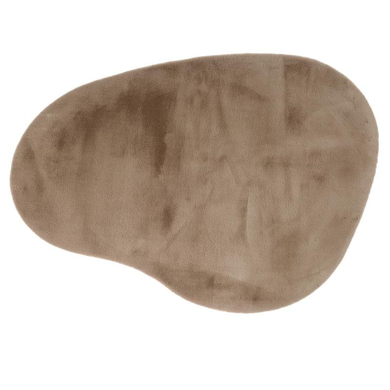 Tapis asymétrique Faux Fur - taupe