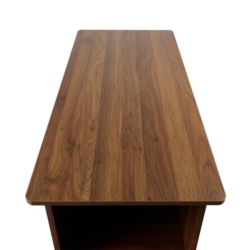 Bartafel met opbergvakken - walnoot