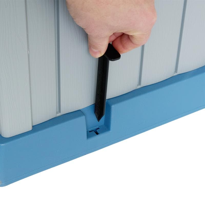 Hondenhok voor buiten – blauw/grijs