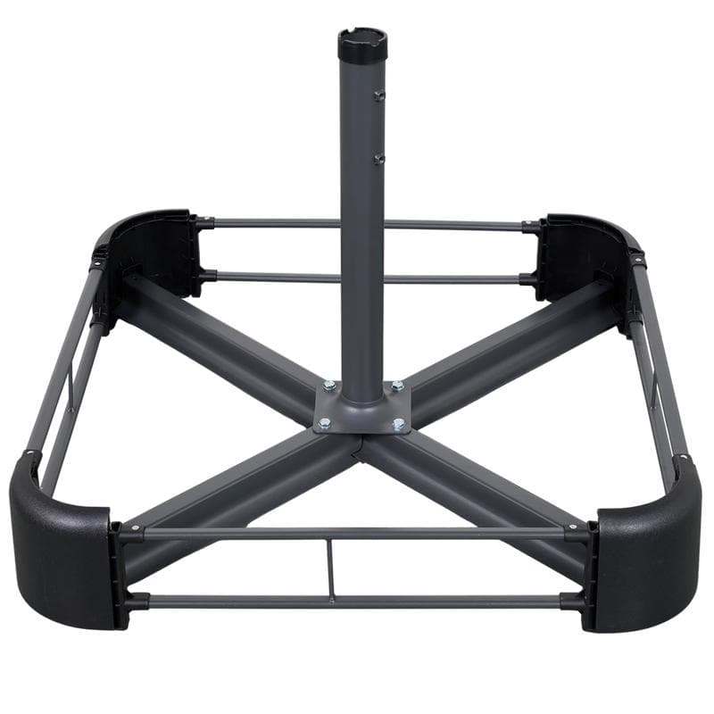 Dubbele parasol met voet – taupe