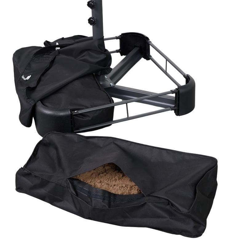 Parasol double avec pied - anthracite