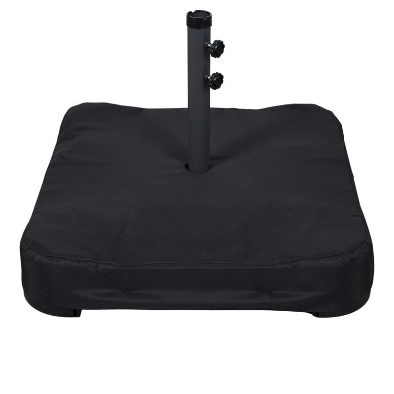 Dubbele parasol met voet – antraciet