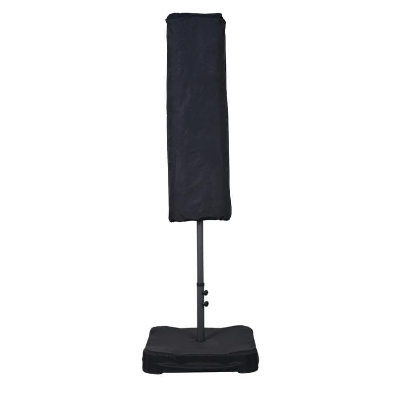 Dubbele parasol met voet – antraciet