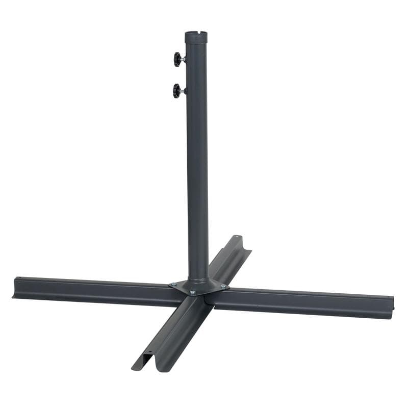 Zweefparasol met solar ledlampen – zwart