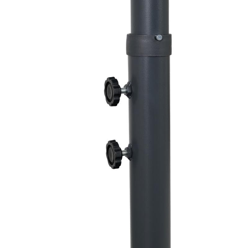 Zweefparasol met solar ledlampen – zwart