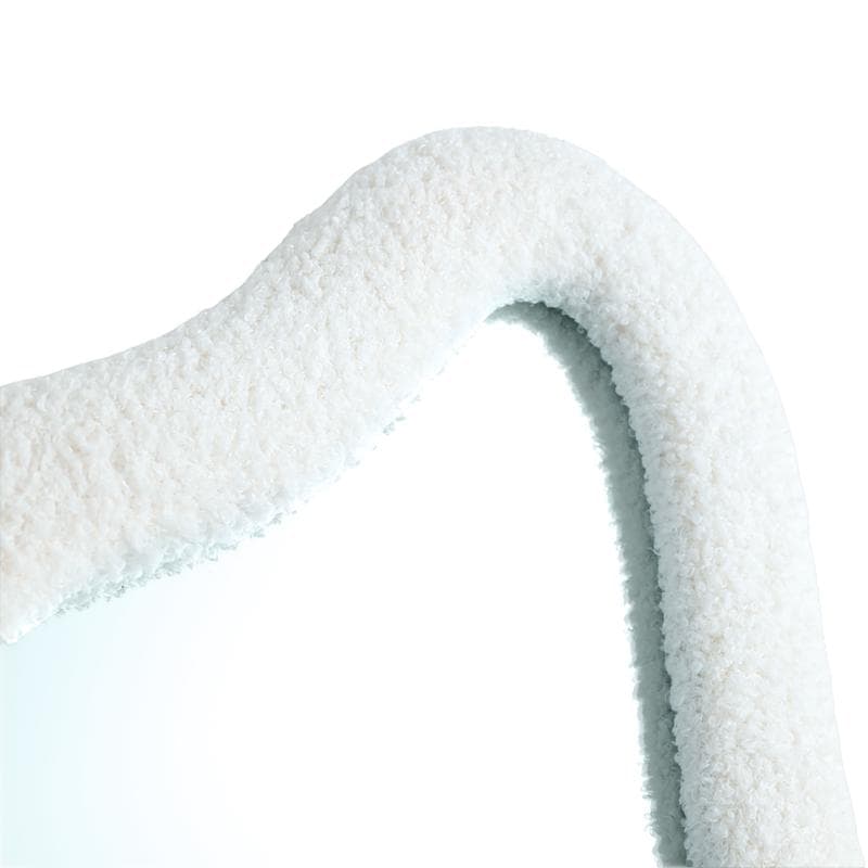 Spiegel met organische vorm - crème-wit