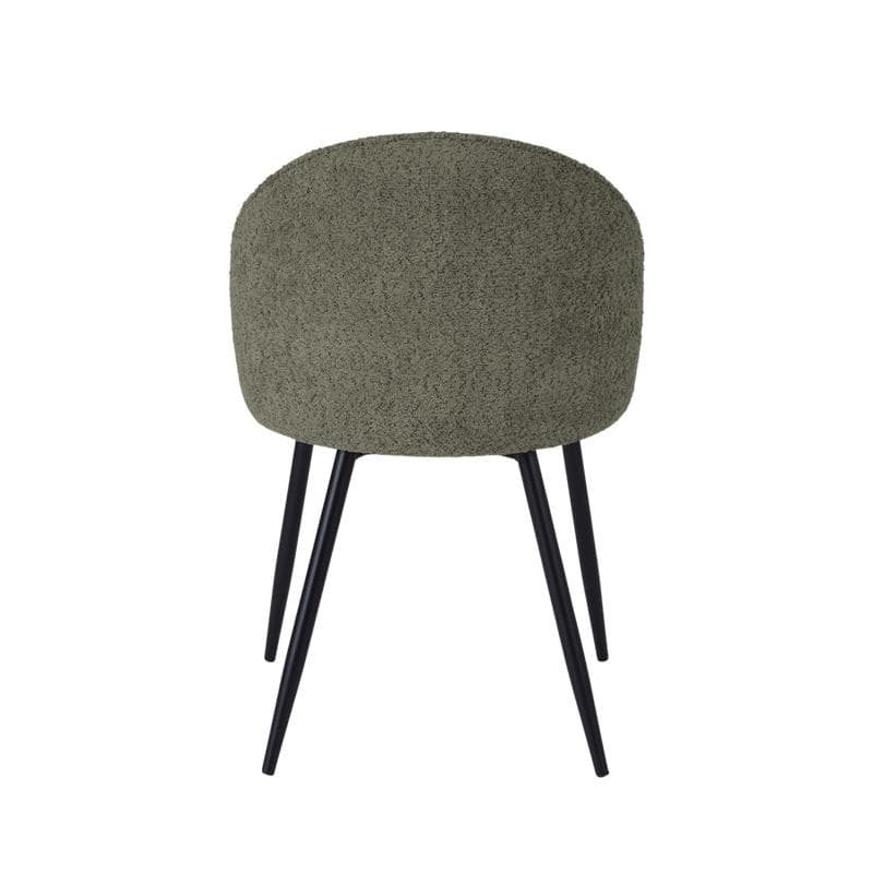 Lot de 2 chaises en bouclé - Olive Green