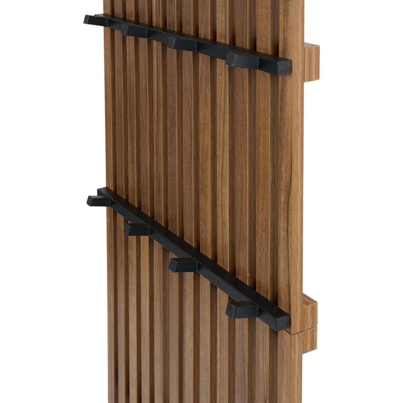 Panneau mural avec patères - noyer