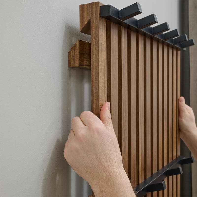 Kapstok wandpaneel – walnoot