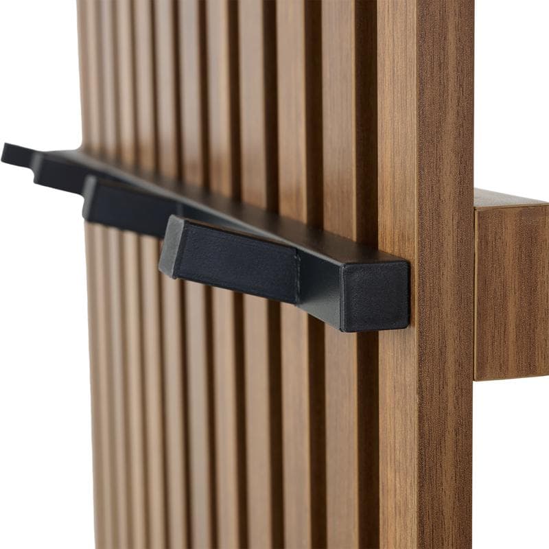 Panneau mural avec patères - noyer