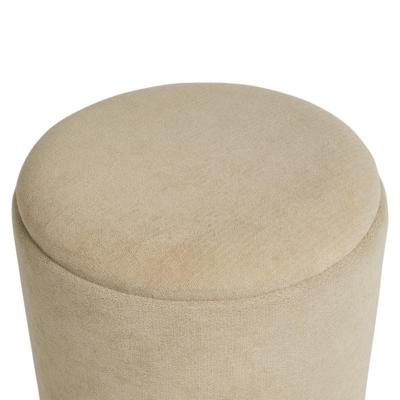 Ronde opbergpoefs met dienbladen