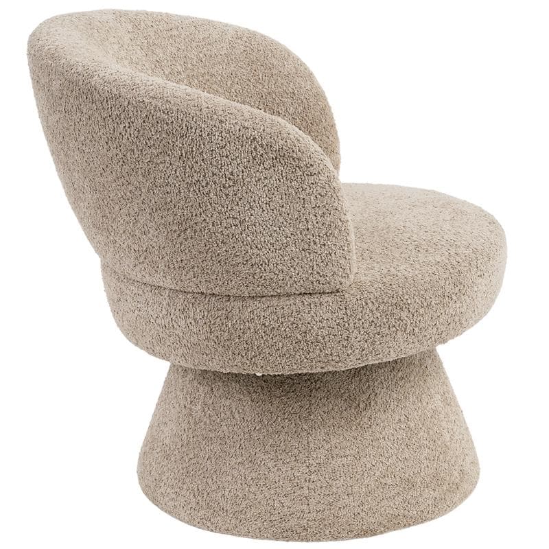 Draaifauteuil bouclé - taupe