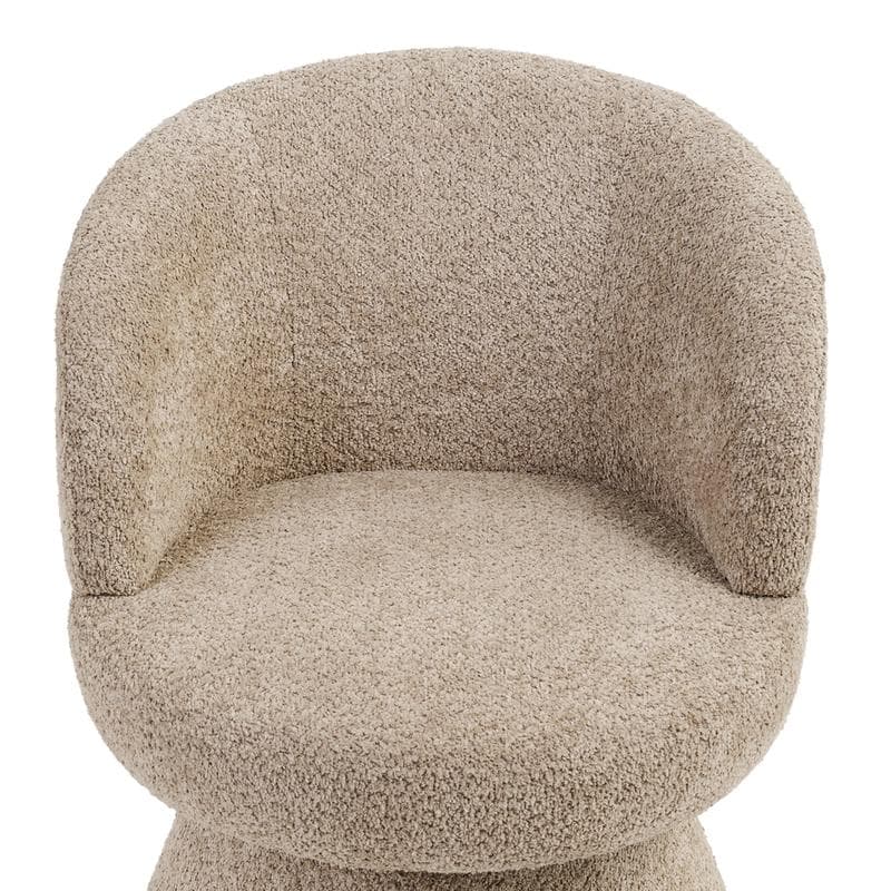 Draaifauteuil bouclé - taupe