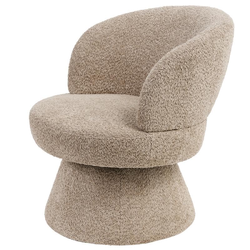 Draaifauteuil bouclé - taupe