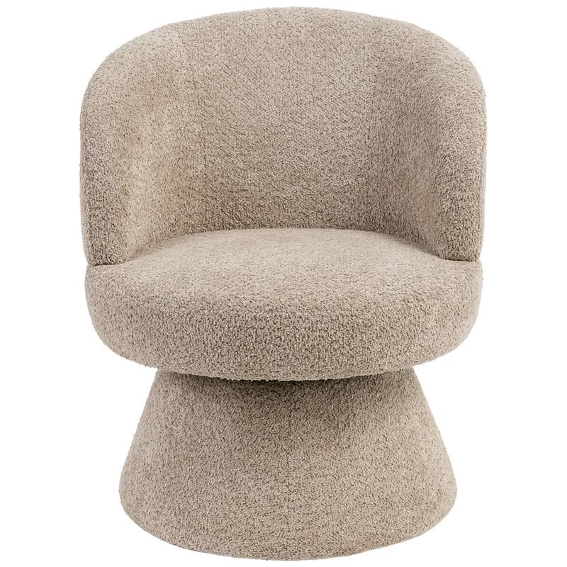 Draaifauteuil bouclé - taupe