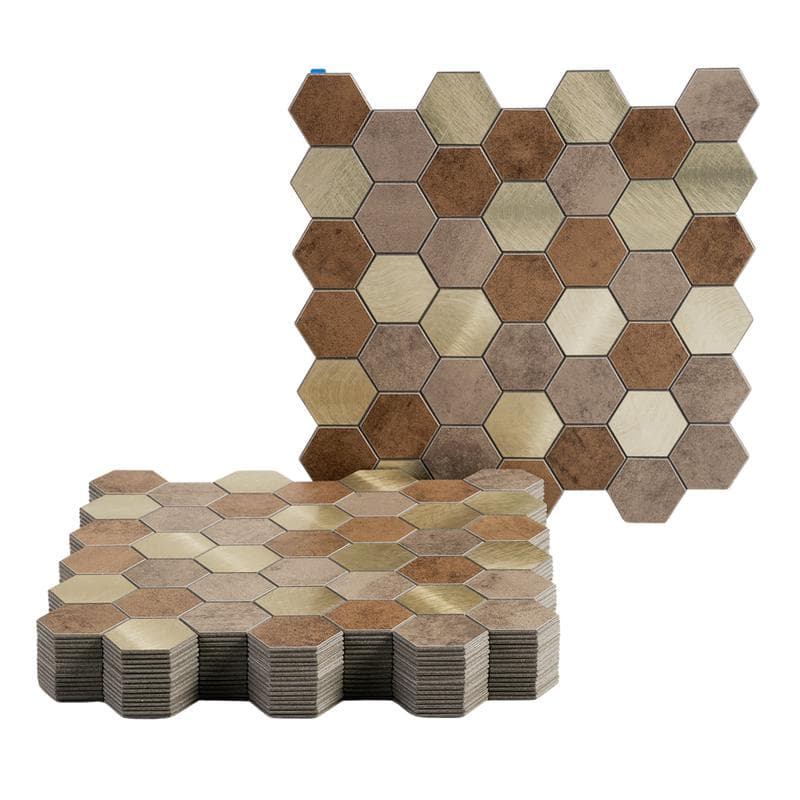 Zelfklevende wandtegels hexagon 16 stuks