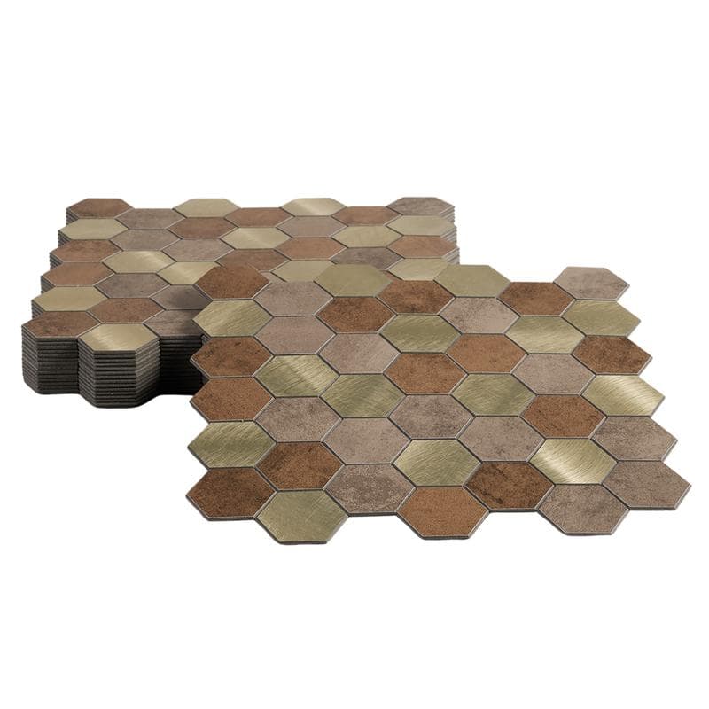 Zelfklevende wandtegels hexagon 16 stuks
