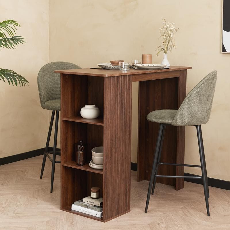 Table de bar - aspect noyer