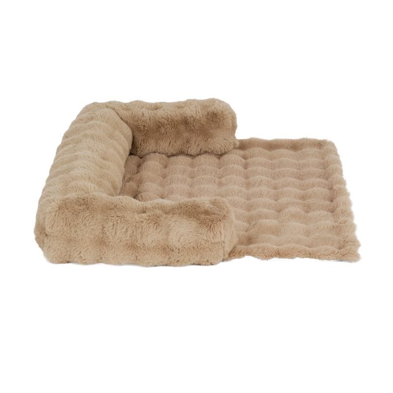 Faux fur hondenkussen en ligkussen