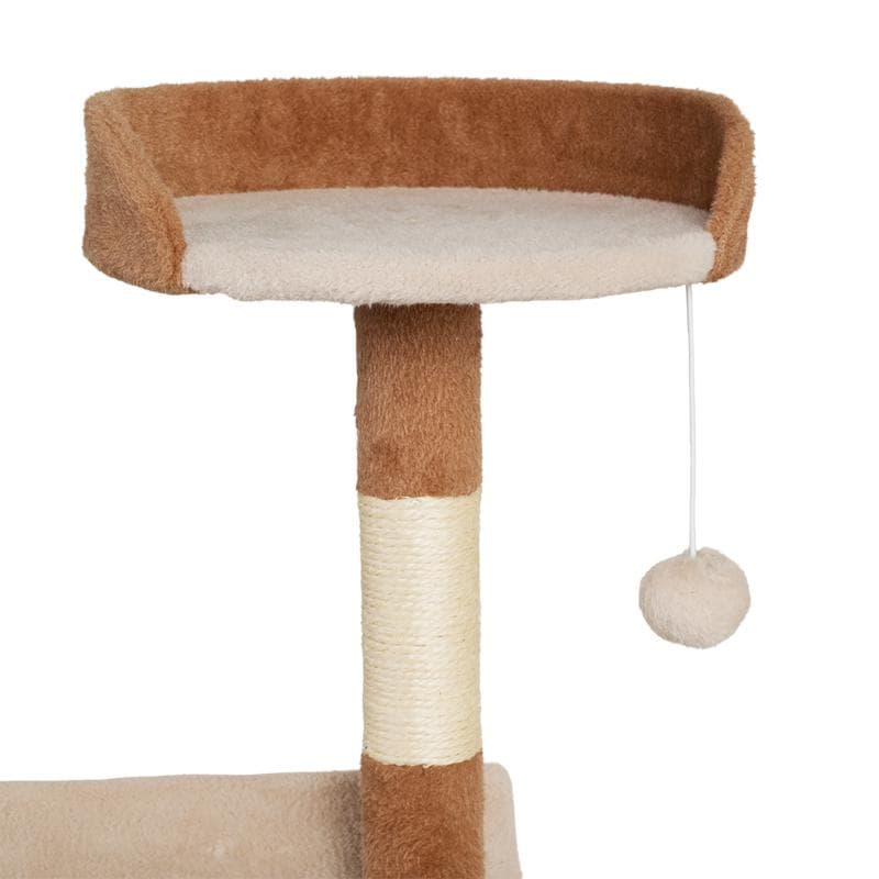Krabpaal voor katten met sisal - bruin/crème