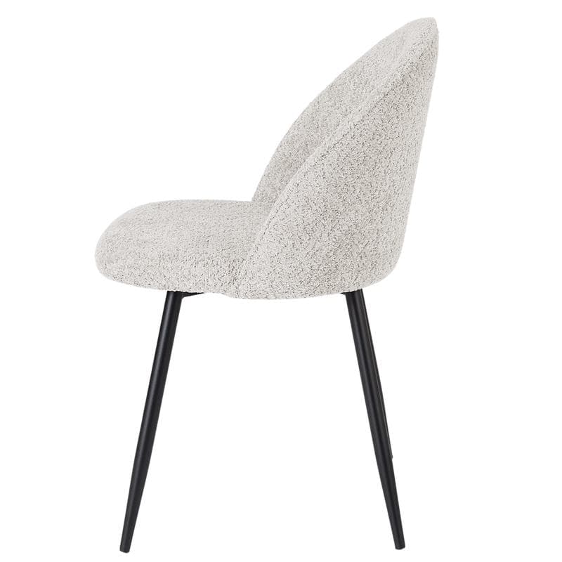 Stoelen bouclé - 2 stuks - Crème