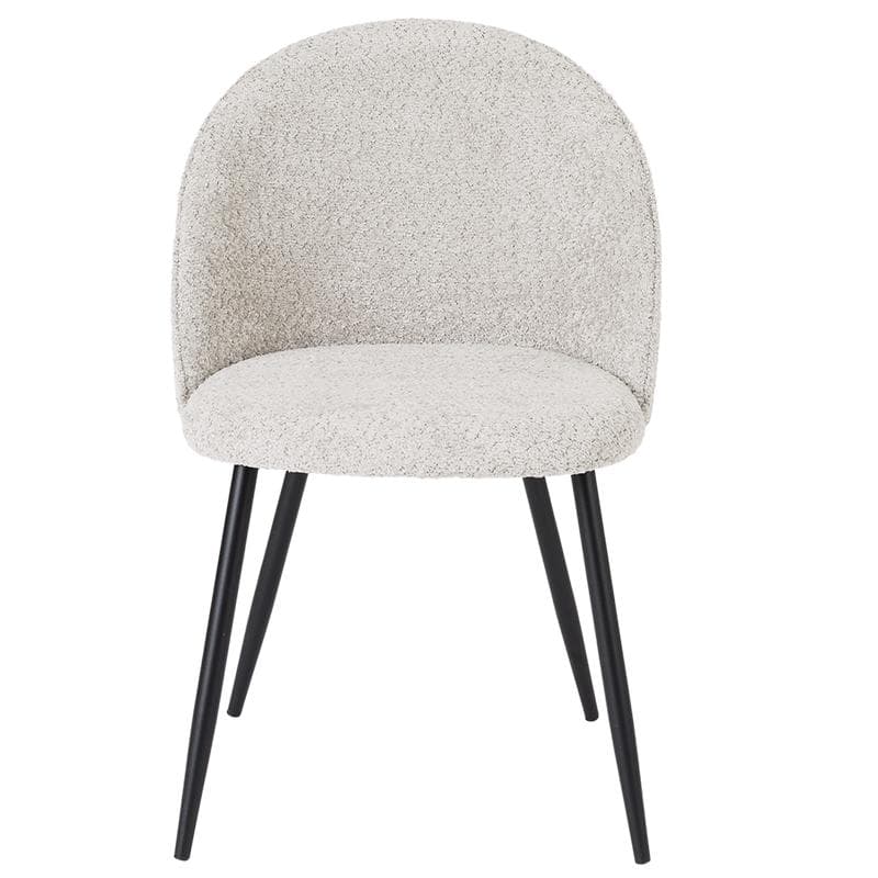 Stoelen bouclé - 2 stuks - Crème