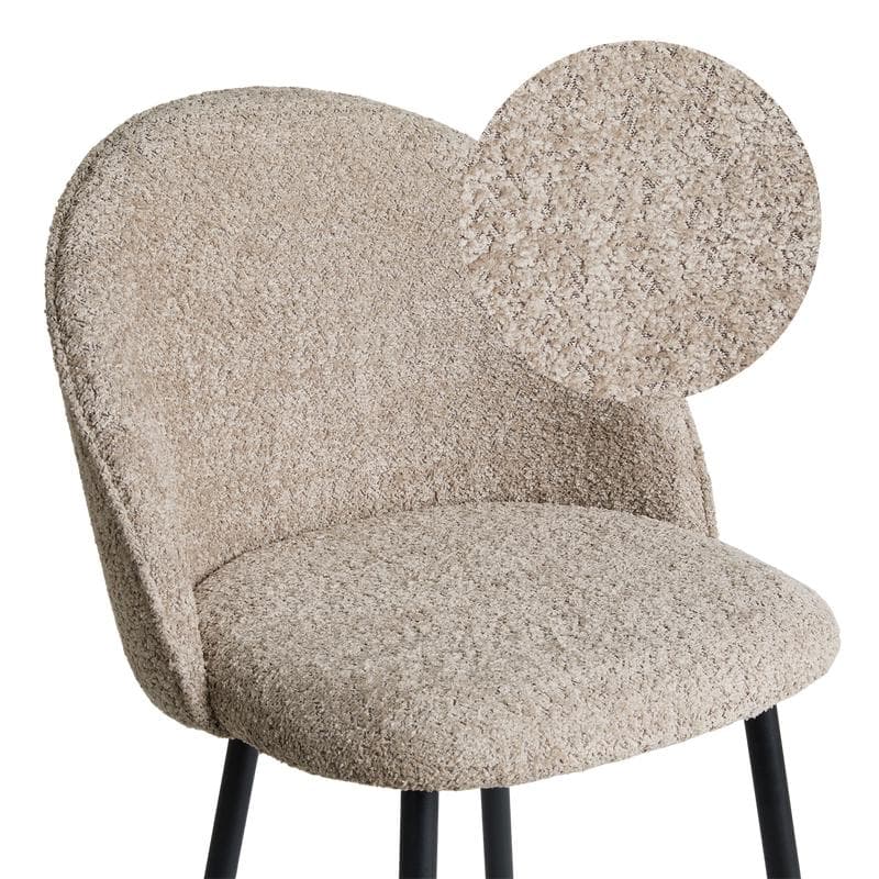 Barkruk Bouclé - 2 stuks - Soft Taupe