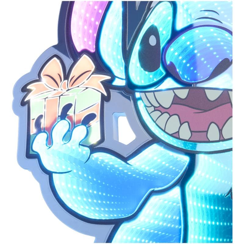 Décoration lumineuse Stitch Disney avec LED effet miroir infini