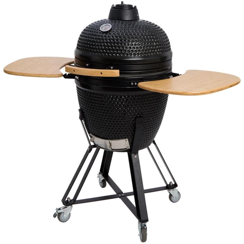Kamado barbecue - 21 inch - zwart - 75 x 130 x 125 cm | Ø 46,5 cm grilloppervlak