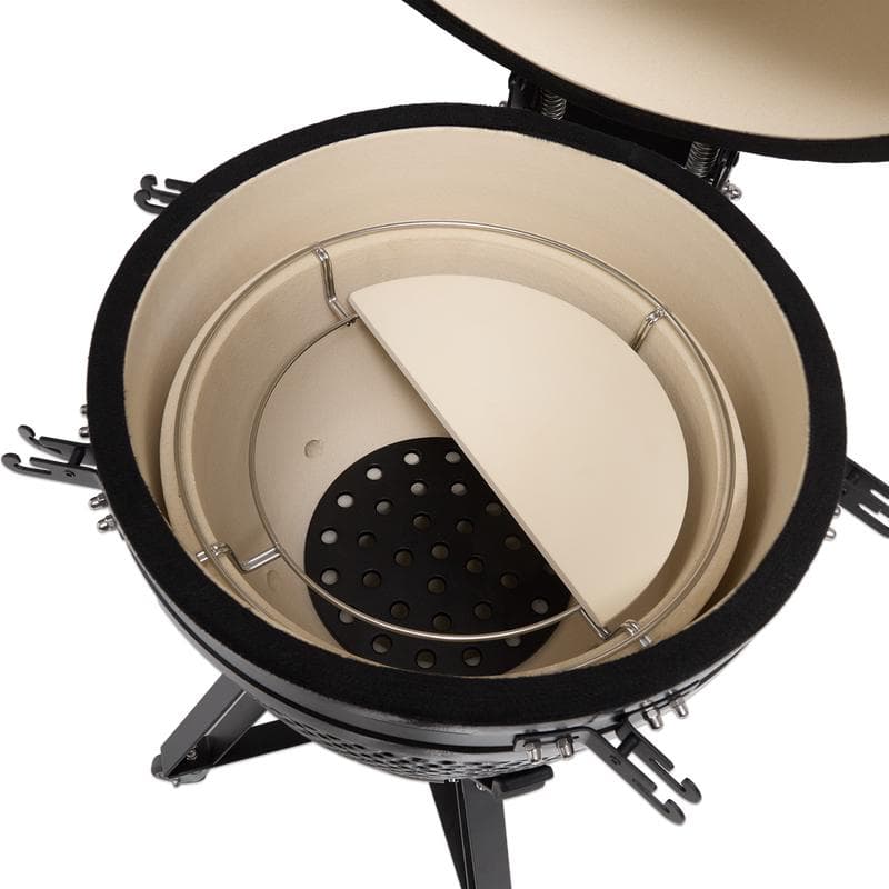 Kamado barbecue - 21 inch - zwart