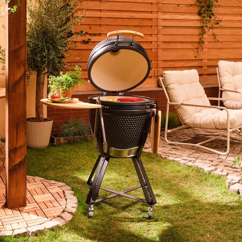 Kamado barbecue - 21 inch - zwart