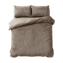 Faux Fur dekbedovertrek - taupe