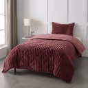 Lazy all-in-one dekbed ribstof - bordeaux