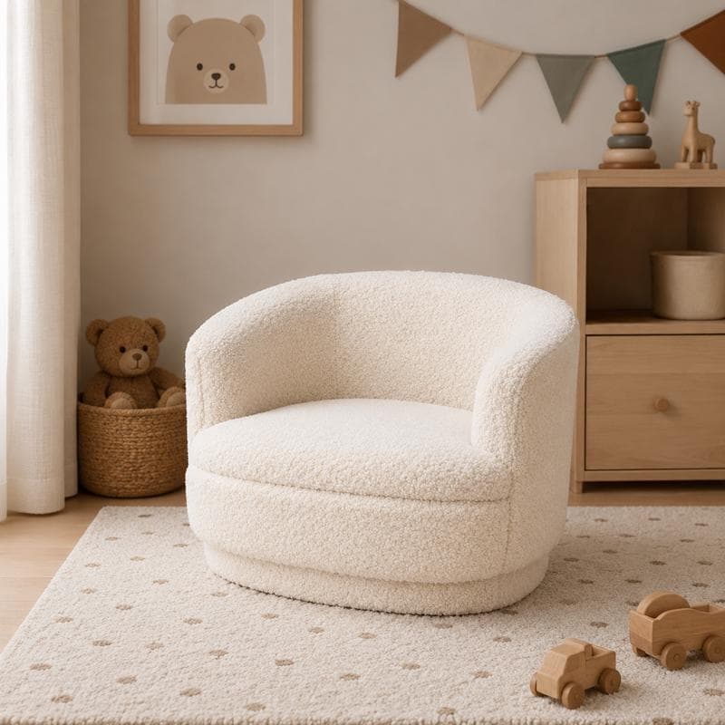 Kinderstoel Bouclé - wit